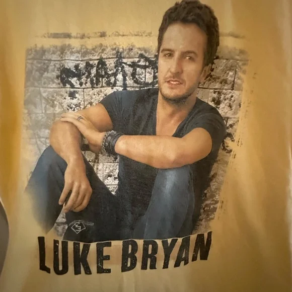 Luke Bryan Yellow Graphic T-Shirt - Picture 5 of 5